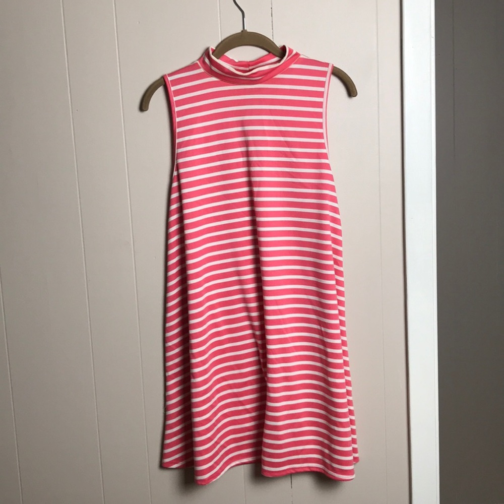 Stripped Turtle Neck Dress